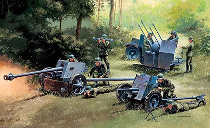 Italeri 7026 - 1/72 Dt. Set Pak35 / Pak40 / Flak38 (WWII / 2. Weltkrieg) - Neu