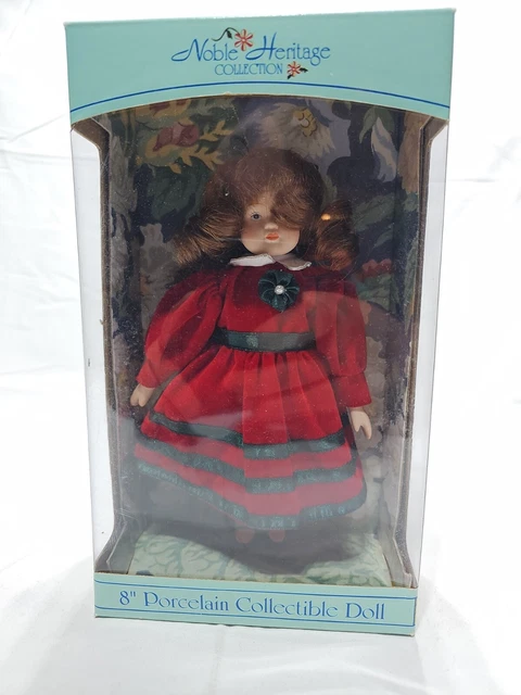 Vtg noble heritage collection 8” inch porcelain collectible doll toy