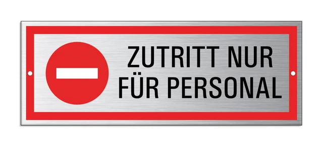 Melis-Folienwerkstatt Aufkleber „Zutritt Nur Für Personal“ – 15x10 Cm – Wetterfest, Deutsch Hergestellt