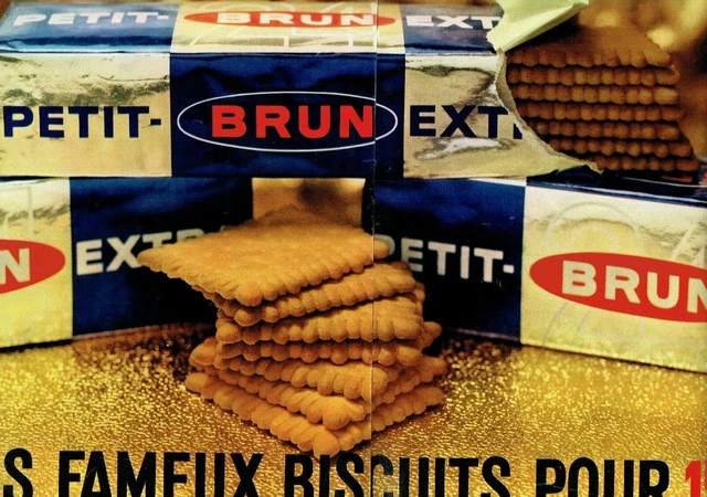 Publicité De Presse Originale 1964 - "Petit Brun Extra Ces Fameux Biscuits Brun"