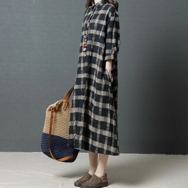 Vestito sales camicia lino