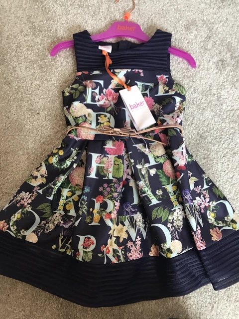 BAKER BY TED Baker Girl Floral Alphabet Party Dress 5 Years BNWT £29.00