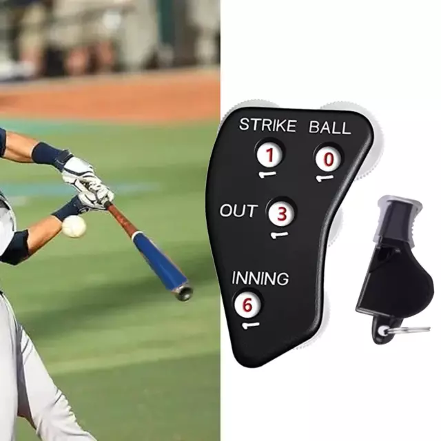 Baseball Umpire with Whistles, 4 Wheel Baseball Indicator