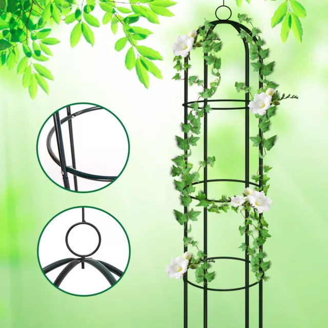 Arc Rose Porte D'Arche Jardin Tuteur Treillages Pergola Treillis 188cm Métal