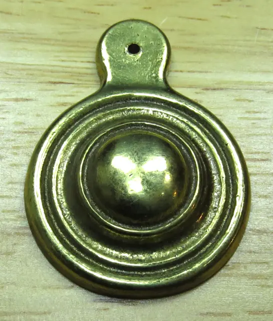 Vintage Keyhole Cover Solid Brass Plate Escutcheon Beehive NOS New Old Stock
