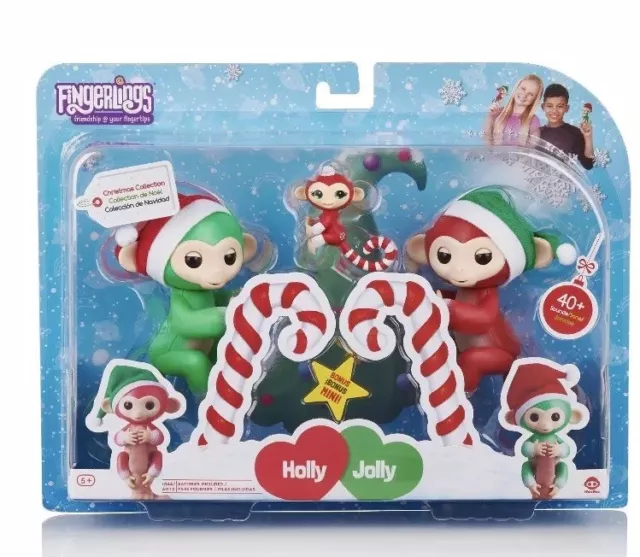 FINGERLINGS CHRISTMAS HOLIDAY Collection Holly Jolly Merry 3pc