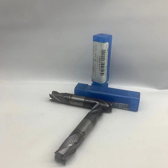 Set of  2 Niagara Cutter N89901 Solid Carbide 4FL Cylindrical Sharp End Mill