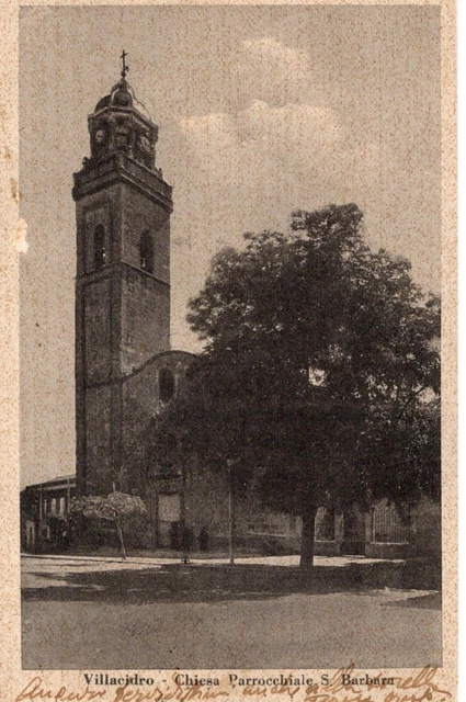 C. Postale- Villacidro - Chiesa Parocchiale S.barbara   Viaggiata 1924 - F. P