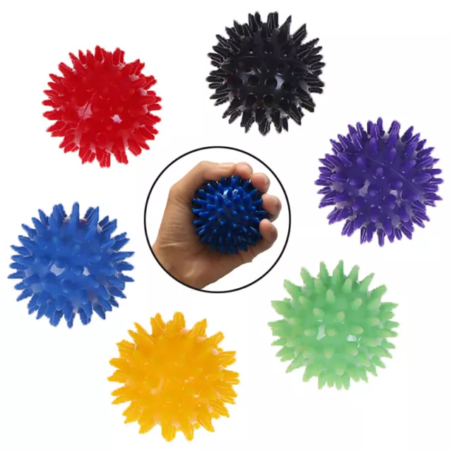 Full Body Spiky Massage Ball Hard Stress Ball 6cm For Fitness Sport Exercis F*