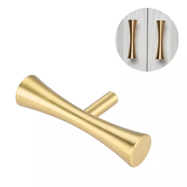 Solid Brass Furniture Handle Cabinet Pull Knob Strip Shape Interior Door Decor