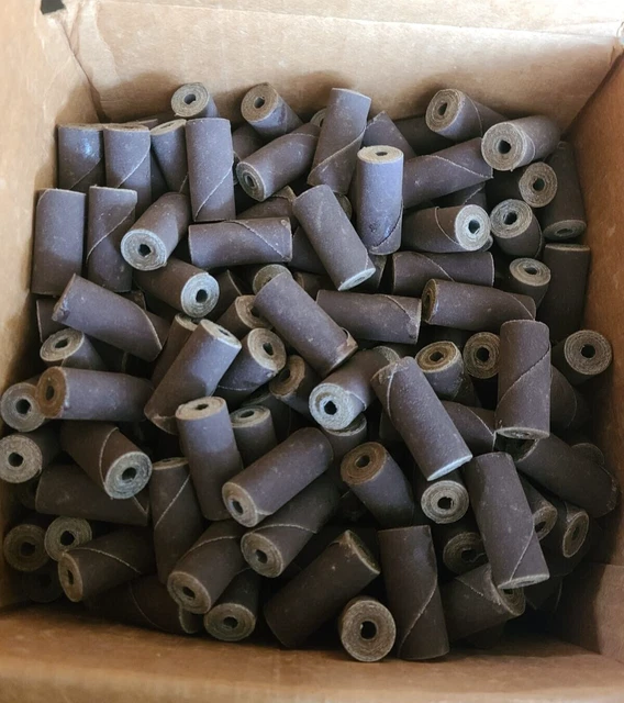 125 Pcs JET ABRASIVES 5/8 x 1-1/2 x 3/16 320 GRIT Cartridge Rolls New