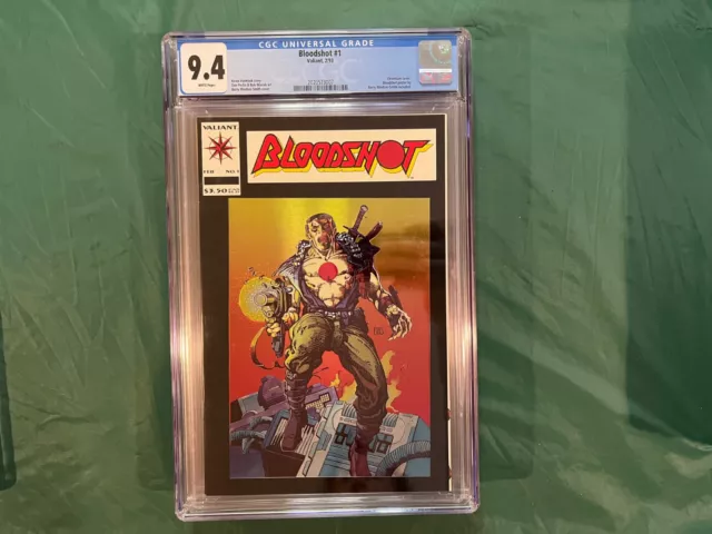 BLOODSHOT #1 CGC 9.4 WHITE Pages Chromium Cover Valiant Windsor-Smith 1st Key
