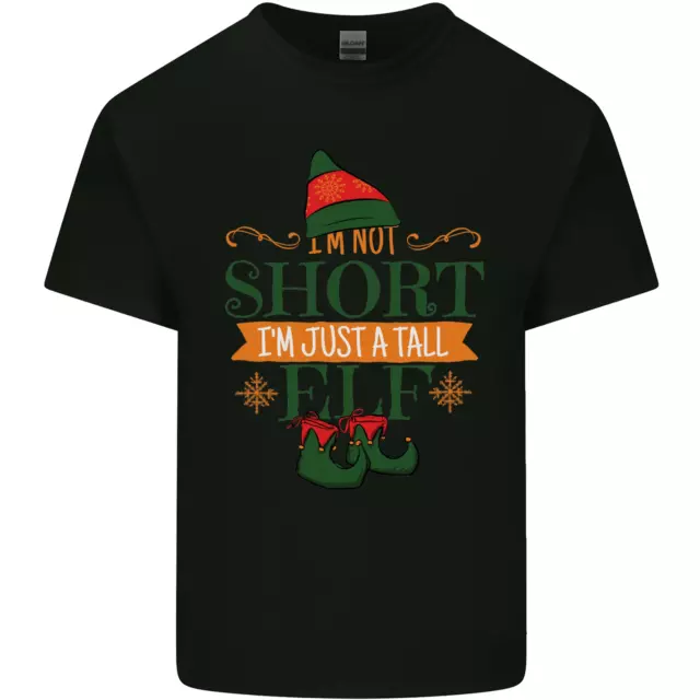T-shirt top da uomo in cotone Im Not Short alta elfo divertente