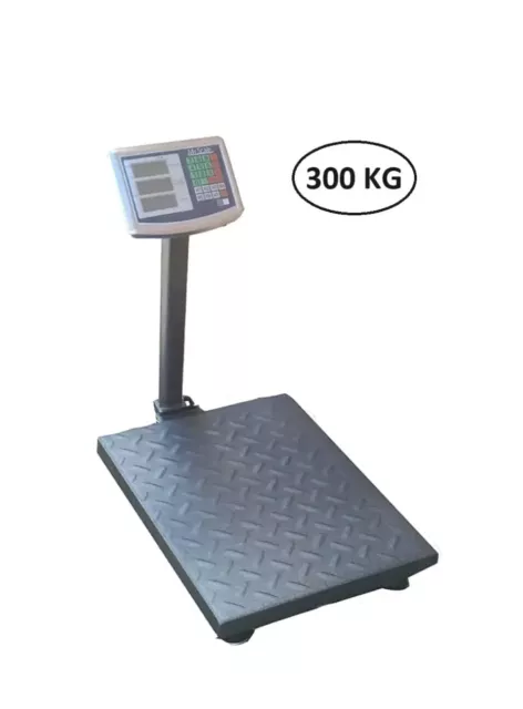 Bilico Bilancia Digitale 300Kg Elettronica Display Bascula Piatto 40 X 50 Cm