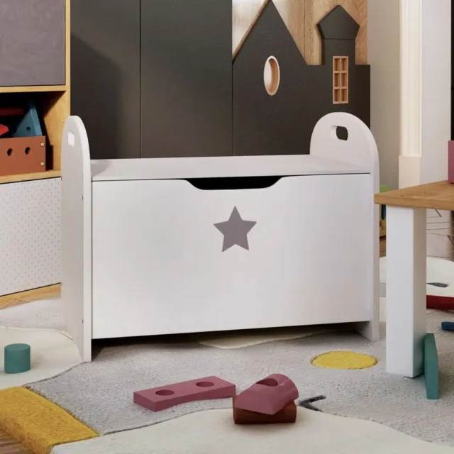 Cassapanca contenitore grande in legno - Baule Toys a tema giocattoli  bambini