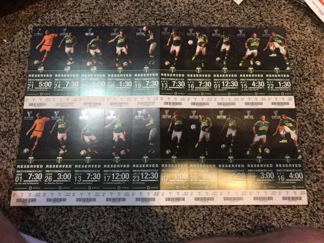 2016 Portland Timbers Mls Soccer Ticket Strip Sheet Unused Set Stub 20 Tickets