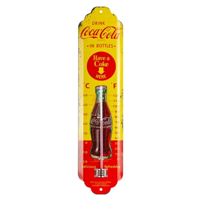 Coca Cola Thermometer Have A Coke Here Metal Wall Mount 28cm Gift Cafe Kitchen