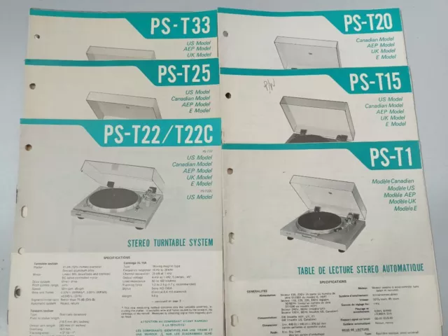 Service Manual Sony Stereo Turmtable System PS-T1 PS-T15  PS-T20  PS-T22  PS-T25