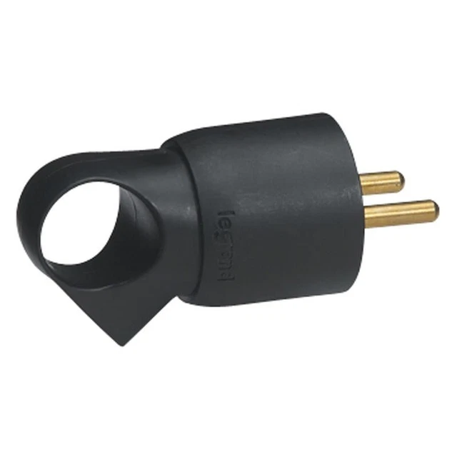 Fiche électrique mâle 2 pôles + terre, 16 A, LEGRAND