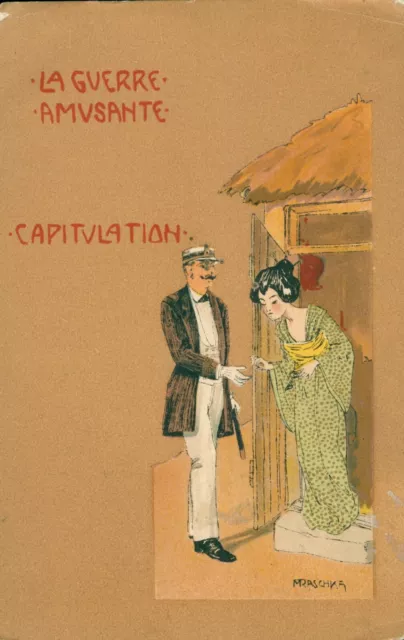 218  Guerre Boxers Chine 1900 Raphael Kirchner Guerre Amusante Capitulation