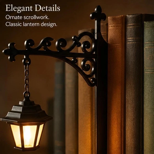 Mini Long Light Led VINTAGE LIBRARY LANTERN Bookshelf Light, Mini Hanging Lamp Warm LED ...