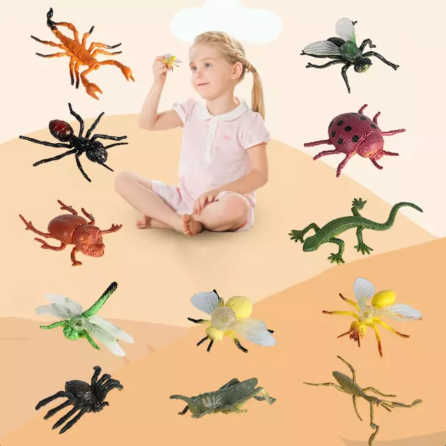 12 Pieces Lifelike Animal Figures for Kids Toy Fish Tank Decor Party Favors