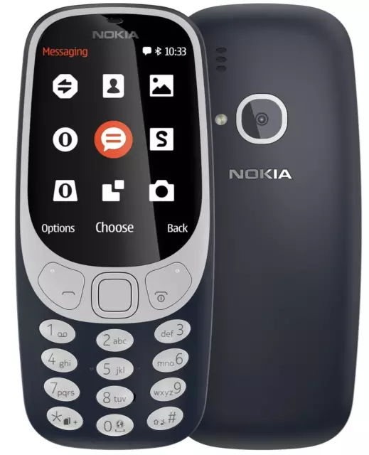 TELEFONO CELLULARE NOKIA 3310 Dual Sim BLU FOTOCAMERA MEM.MICRO SD FM GARANZIA