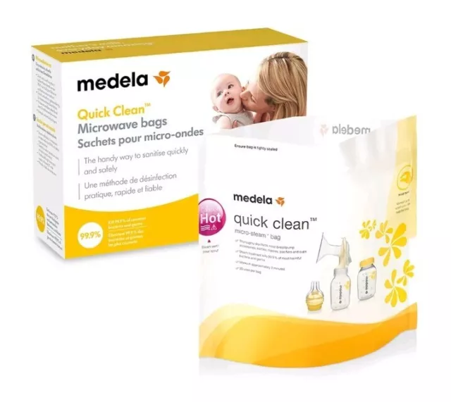 MEDELA Quick Clean Mikrowellenbeutel 4er Pack Dampfsterilisation BPA-frei