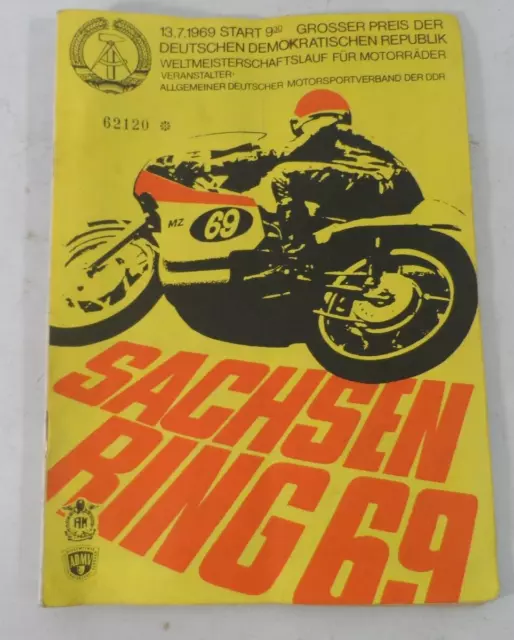 DDR Rennprogramm SACHSENRING Weltmeisterschaft 1969 Motorsport MZ Simson DKW WM