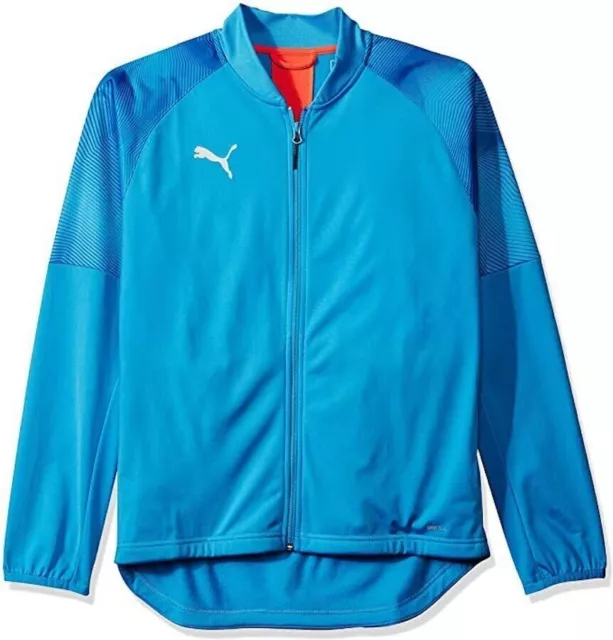 New Puma mens Ftblnxt Dry Cell Blue Track SIZE LARGE Jacket RMHD-51