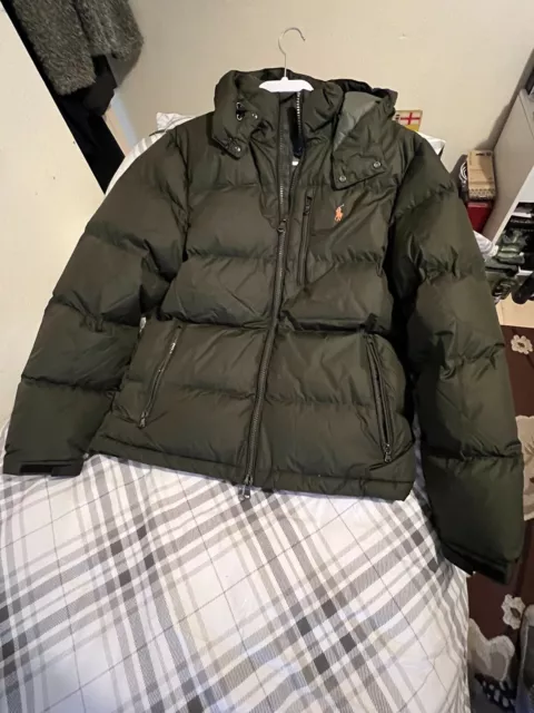 Glacier heated sales down jacket polo