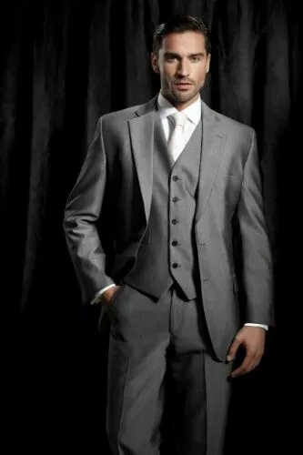 Wedding, Formal/Morning Silver Grey Lounge Jacket - Ex Hire. Many Sizes. VGC