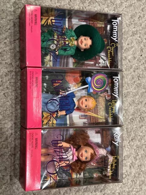 Barbie KELLY TOMMY Wizard of Oz MUNCHKIN Dolls 1999 Lollipop Mayor Lullaby Lot 3