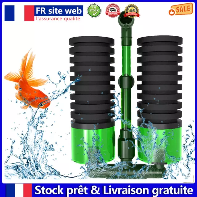 Double Head Aquarium Sponge Filter Fish Tanks Oxygen Filtration Pump (QS-200A) f