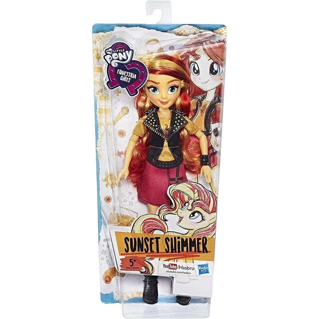 Hasbro My Little Pony Poppin Pony Sunset Shimmer – Bewegliche Figur Mit Mode-Accessoires