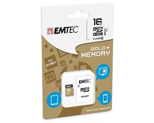 16 GB Micro SDHC Speicherkarte + SD-Adapter EMTEC Class 10 für Galaxy S3, 85MB/s