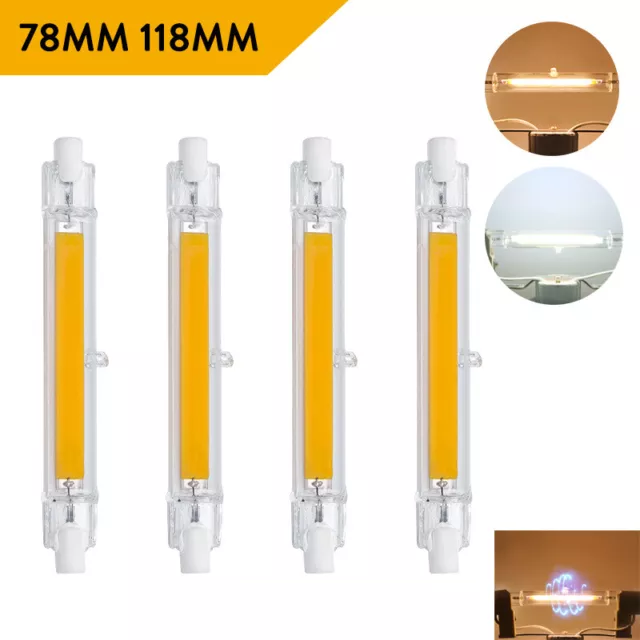 78mm 118mm 6W 12W Dimmable R7s LED Maïs Ampoule Céramique Verre Lampe Tube