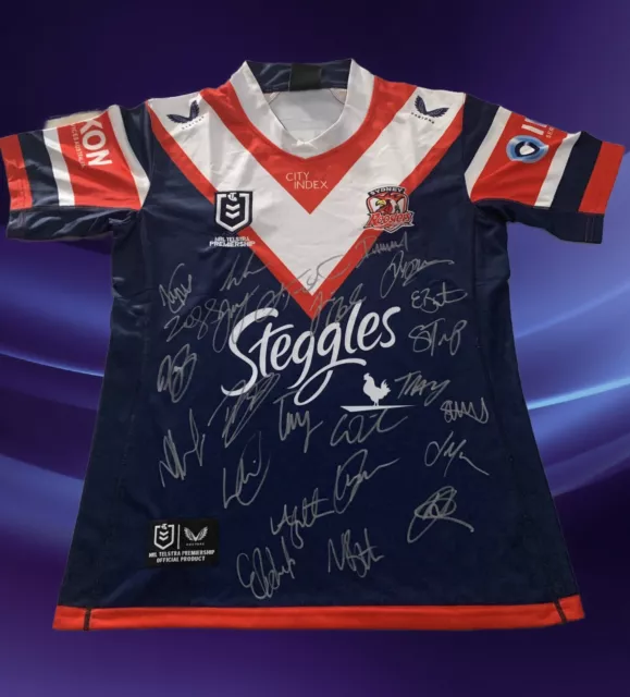 Sydney Roosters Signed Home 2024 NRL Jersey #Photo Proof#