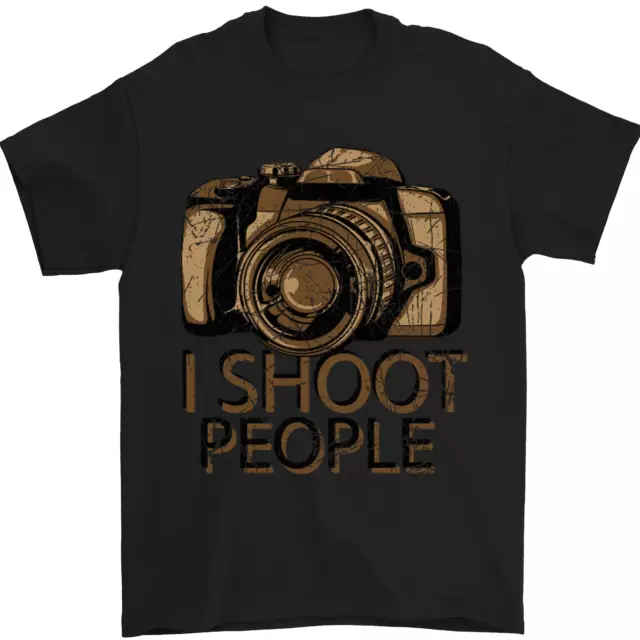 Photography I Shoot People Photographer Mens T-Shirt 100% Cotton