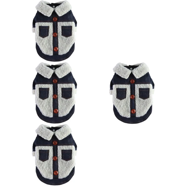 4 Count Vêtements Pour Animaux De Compagnie Vestes D'hiver Chiens Zippées