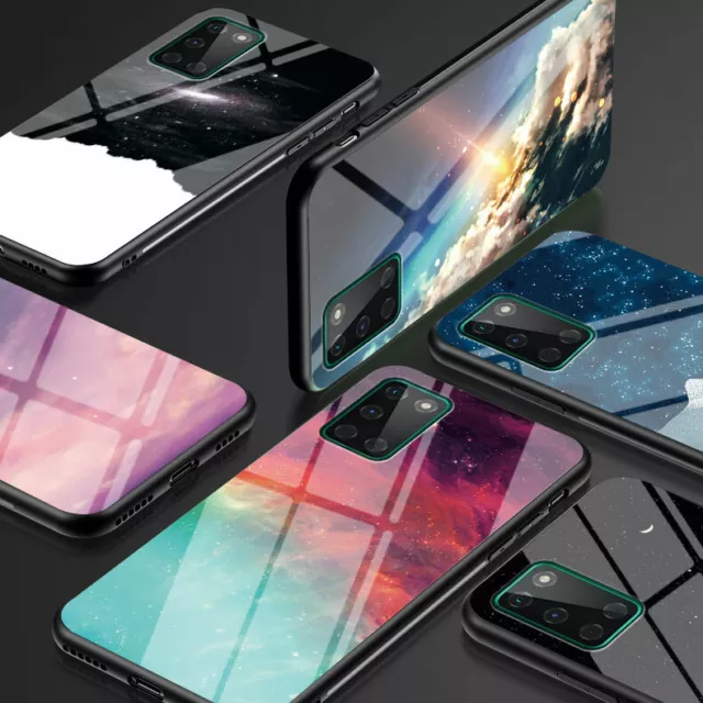 Für OnePlus 8T/8T+ 5G Luxus Space Hybrid Hartglas Sanft Stoßstange Hülle Cover