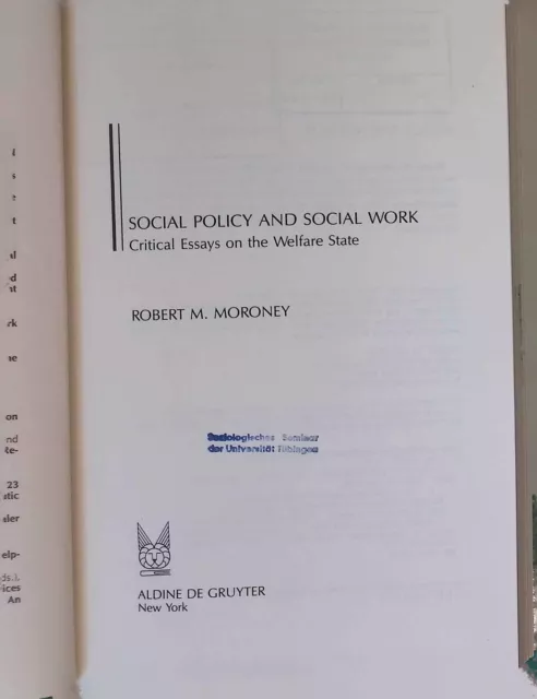 Social Policy and Social Work: Critical Essays on the Welfare State. Modern Appl