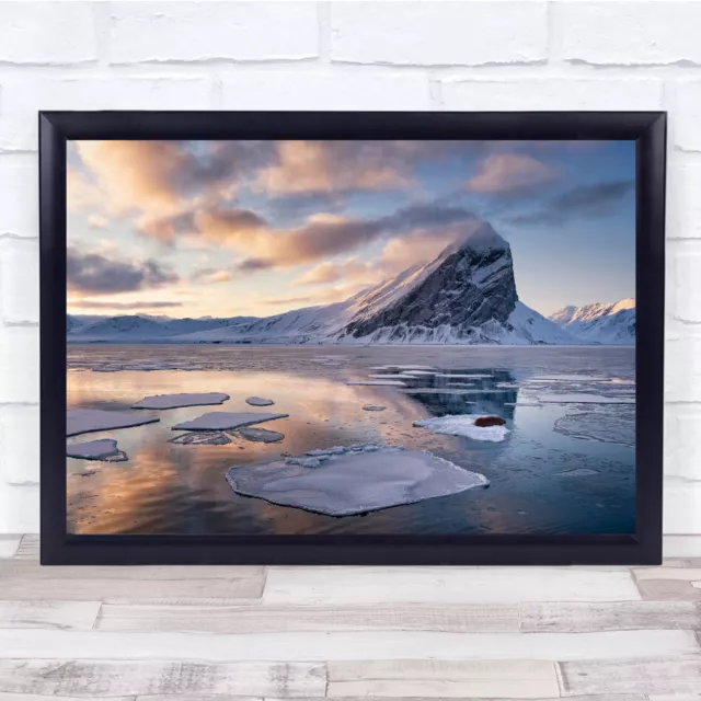 Svalbard Arcitc Walrus Sunset Honrsund Fjord Norway Evening Wall Art Print