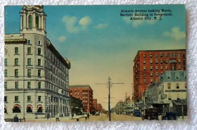 Postcard Bartlett Building Atlantic Avenue Atlantic City New Jersey #187