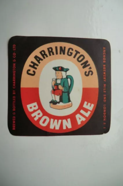 Mint Charrington Mile End London Brown Ale  Brewery Bottle Label