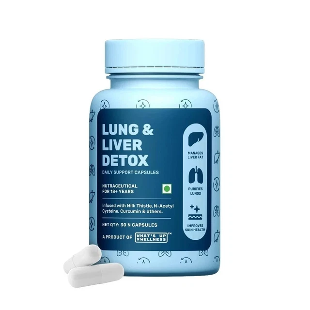 WHAT S UP WELLNESS Lung Liver Detox Supplement For Fatty Liver 30 WHAT S UP WELLNESS Lung Liver Detox Supplement For Fatty Liver 30
