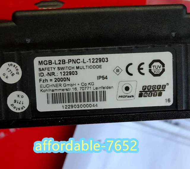 MGBL2BPNCL122903 122903 EUCHNER Safety switch MGBL2BPNCL122903