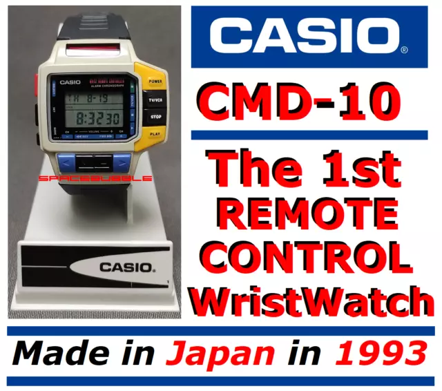 NOS CASIO CMD 10 White First Remote Controller Watch Made in Japan 1993 EUR 329 00 PicClick FR