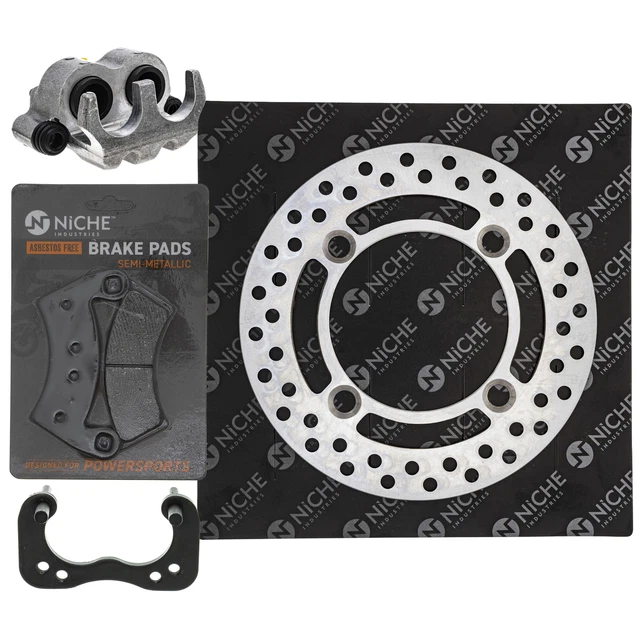 NICHE Rear Right Brake Rotor Caliper Pad Set for Polaris RZR 4 XP 900 1912375
