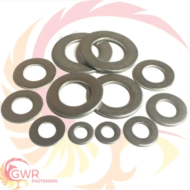 Form B Flat Thin Washer A2 Stainless Steel M6 M8 M10 M12 M16 M18 M20 Bs4320 Shim